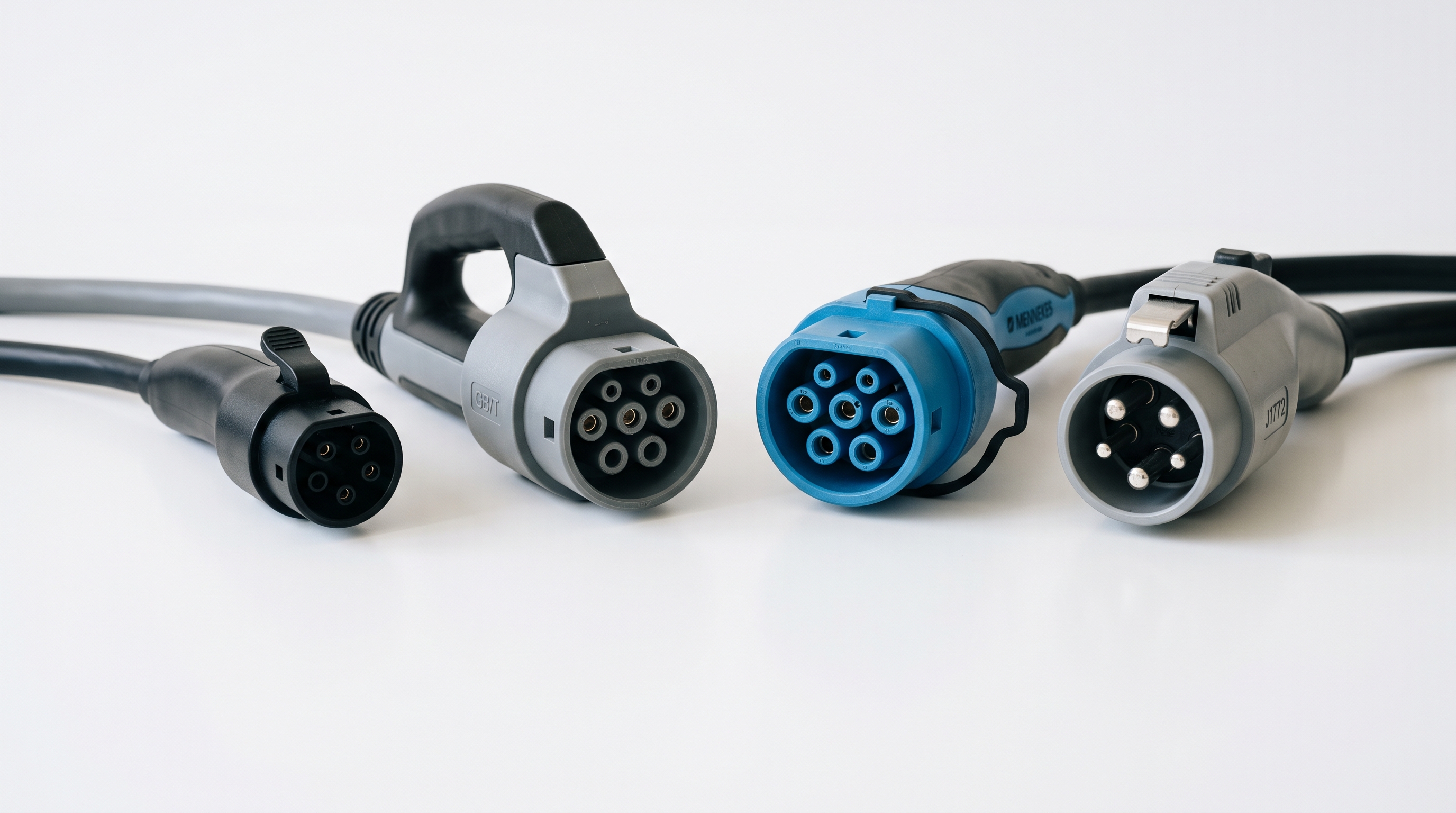 Type 1 (J1772), GB/T, Type 2, NACS